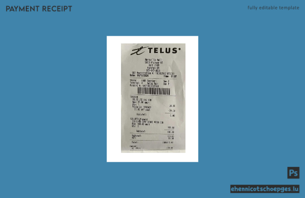 Beispiel einer Zahlungsbestätigung von Telus